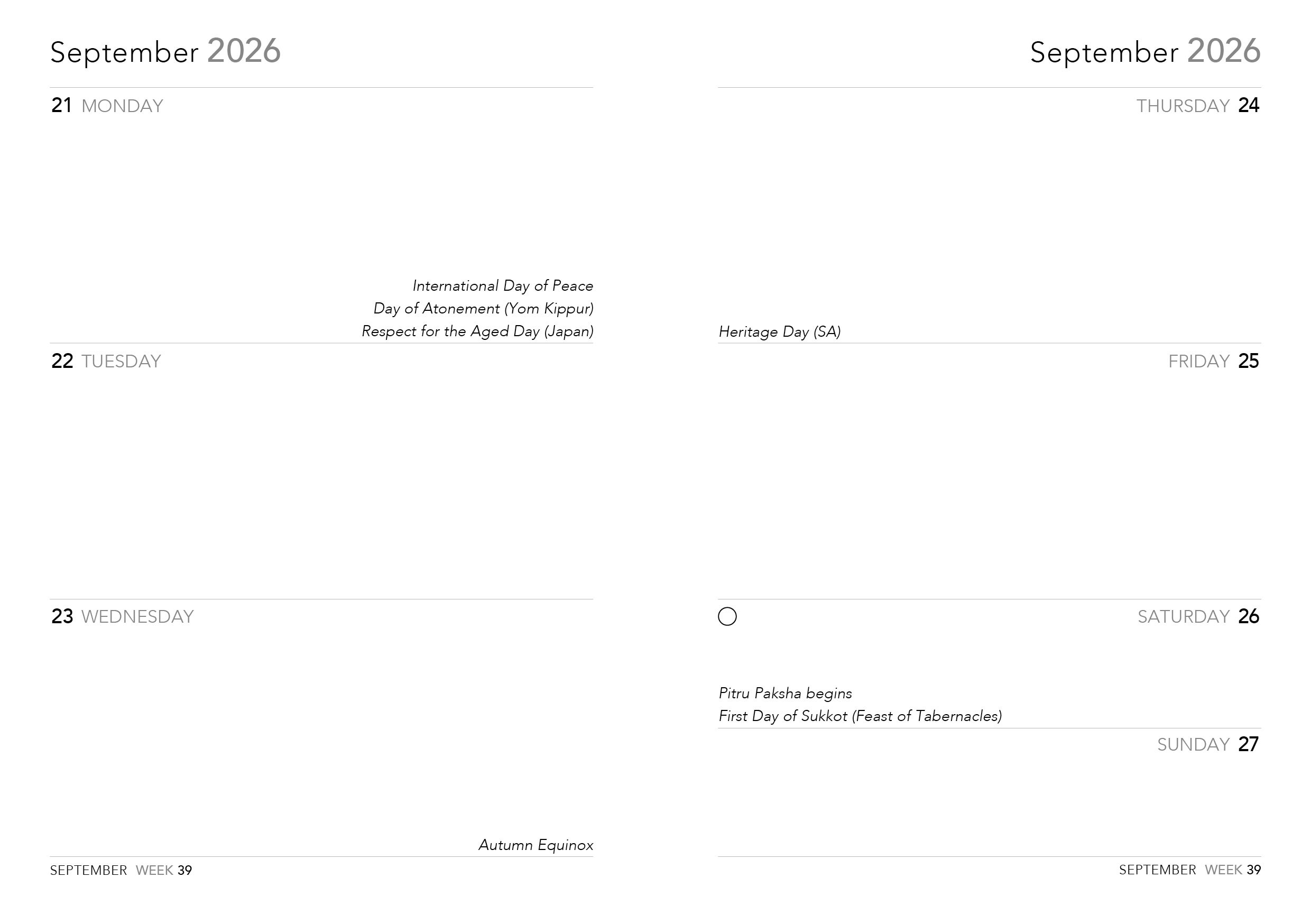 Agenda 2026 Bookshelves 15x11cm