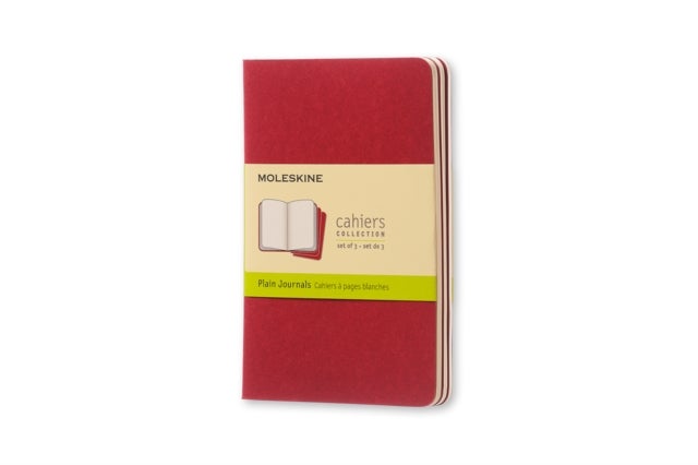 Notatbok Moleskine Cahier Ulinjert Rød Pocket (3)