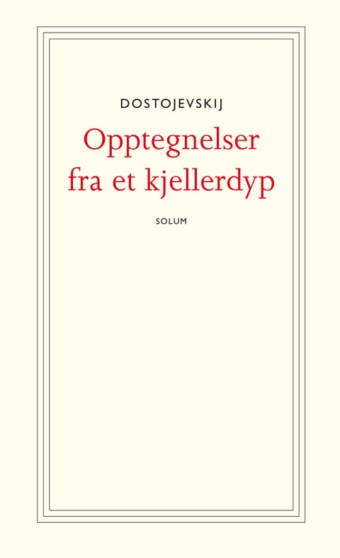 Opptegnelser fra et kjellerdyp - roman
