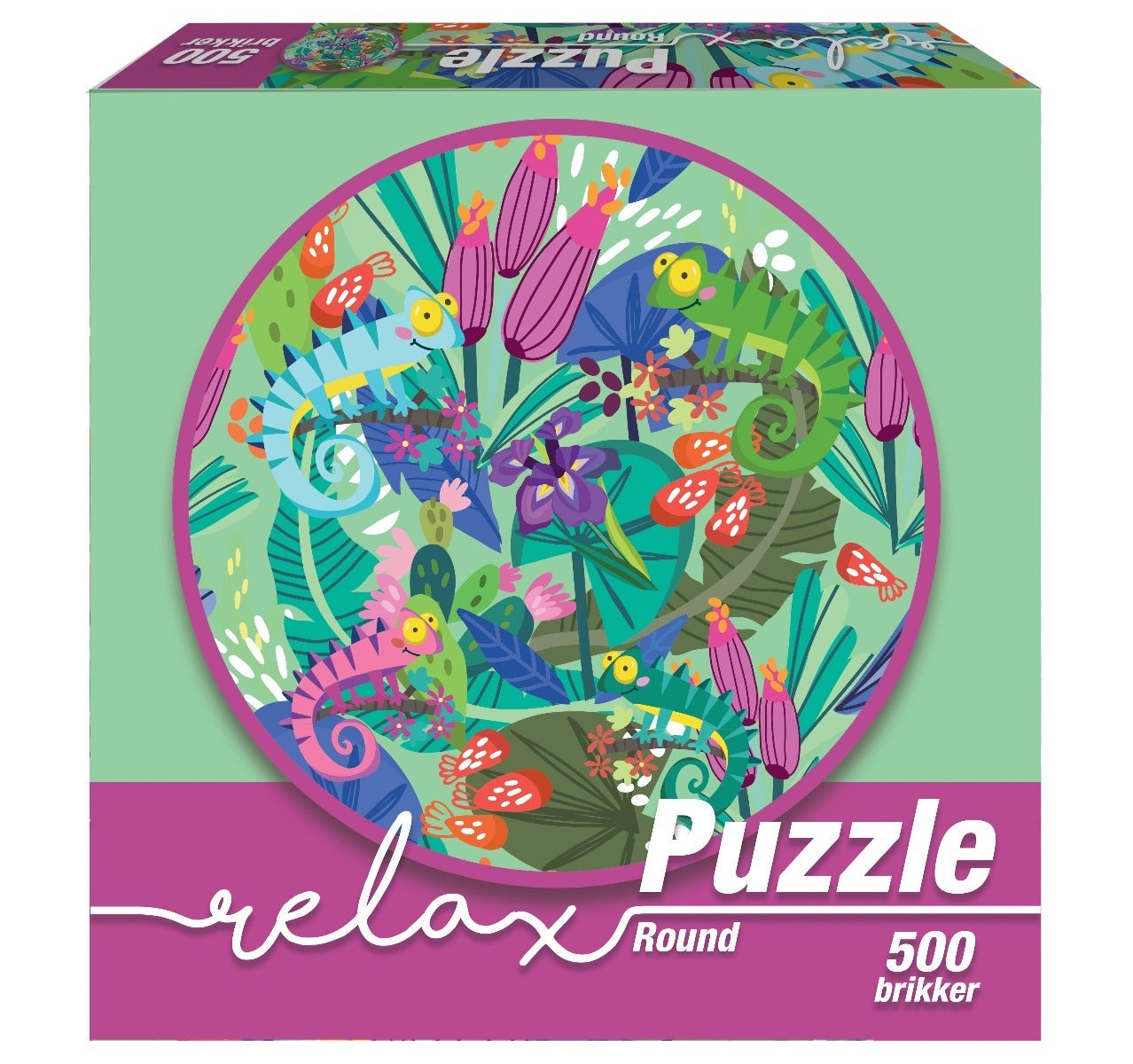 Puslespill 500 Rundt Fantasidyr Relax