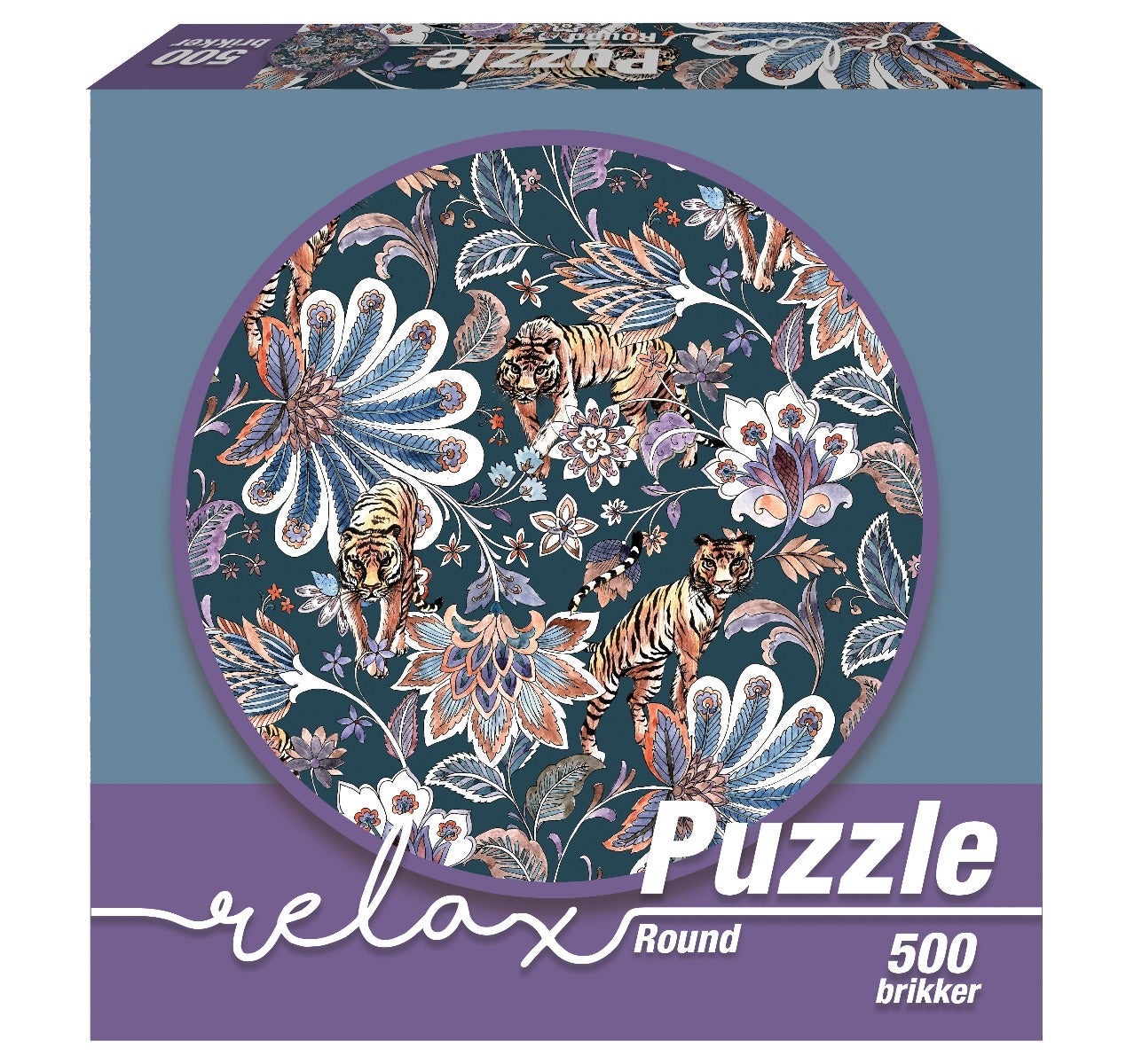 Puslespill 500 Rundt Tiger Relax