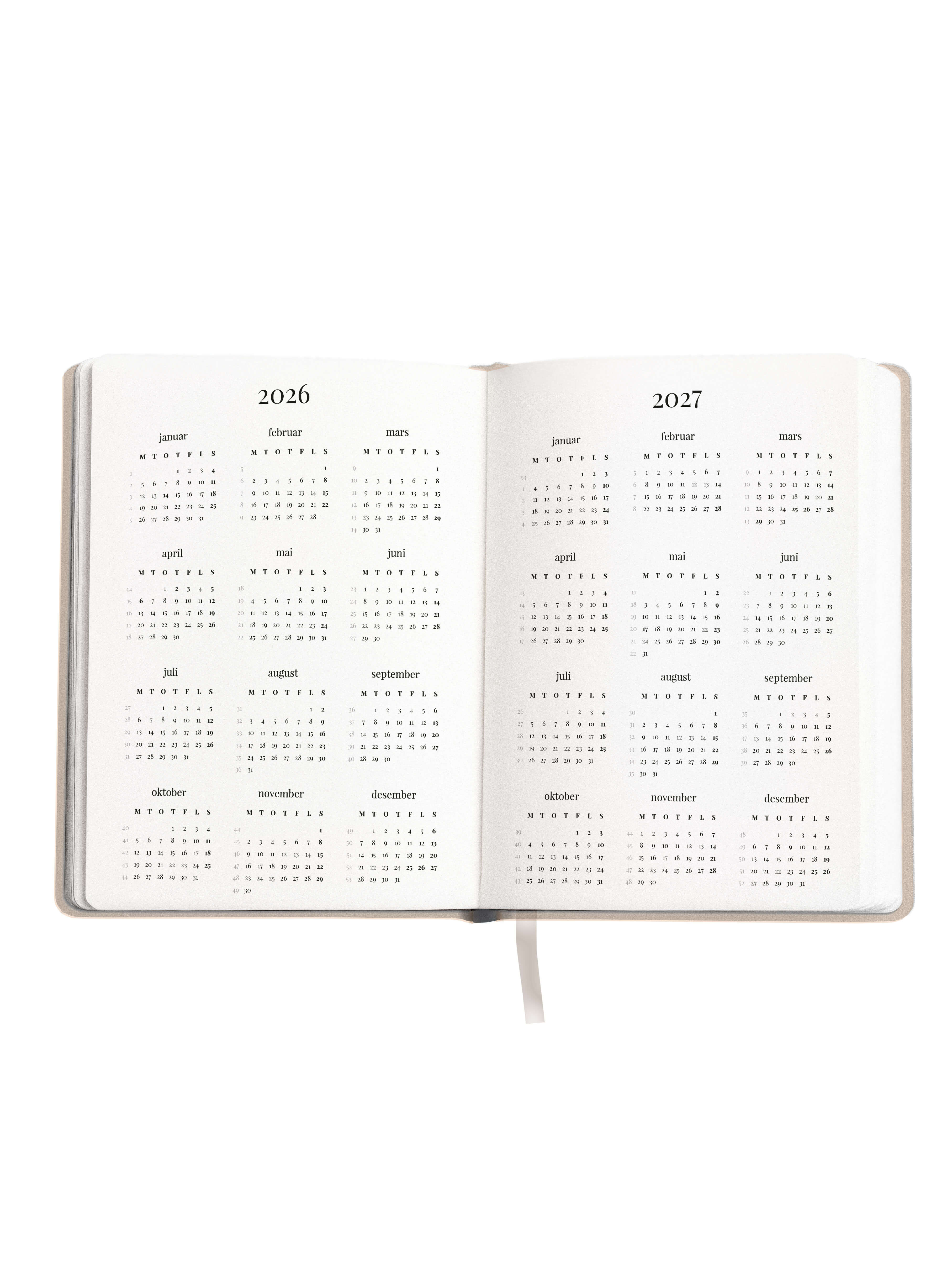 Kalender 2026 Aveluna A5 Beige