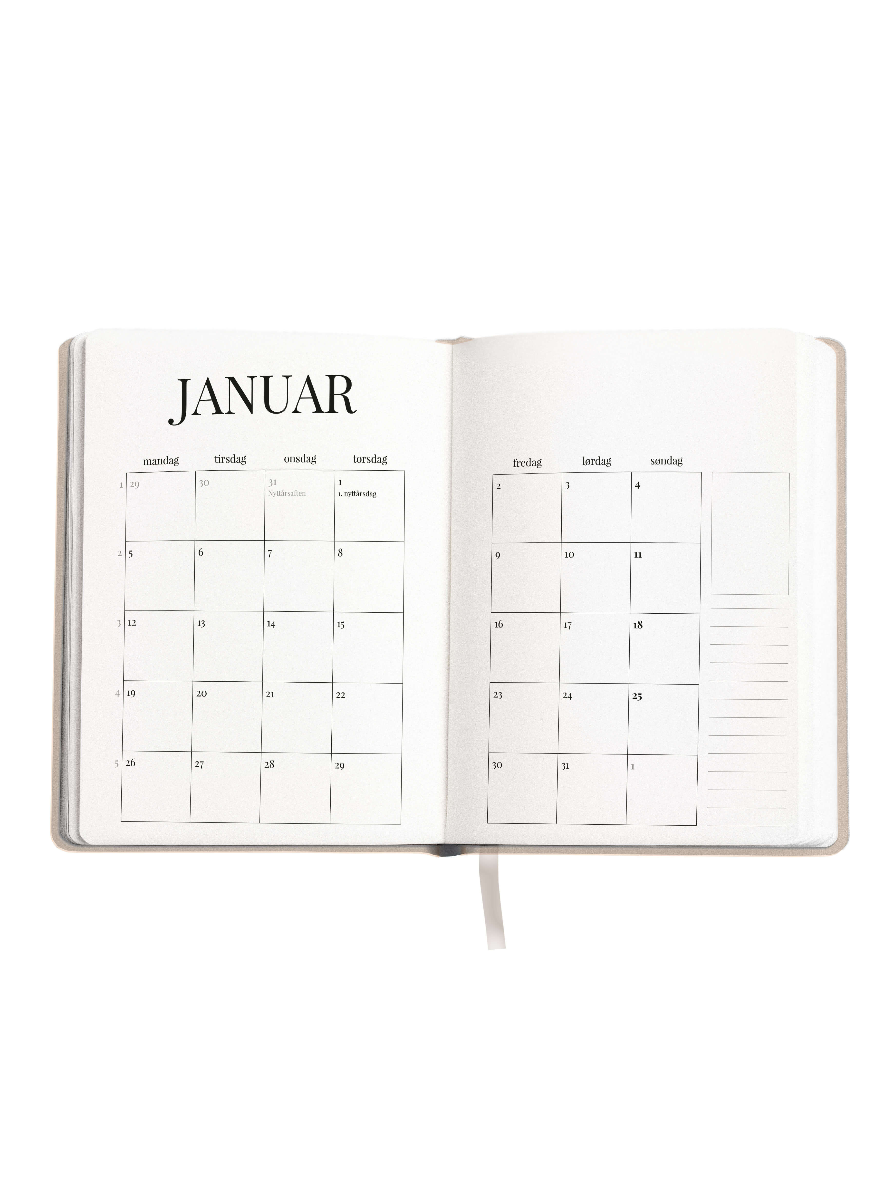 Kalender 2026 Aveluna A5 Beige