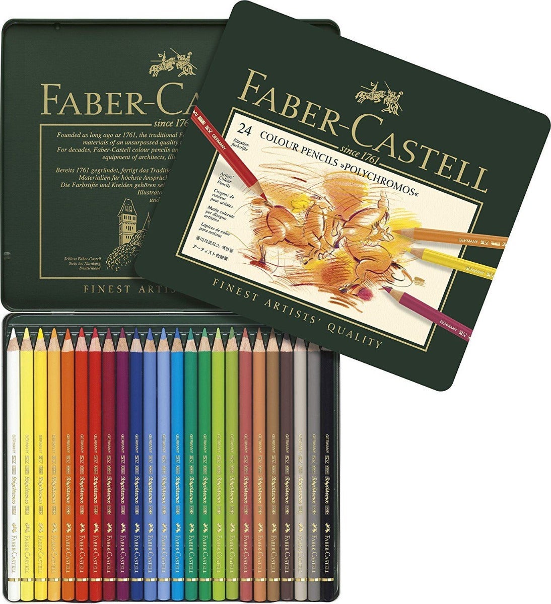 Fargeblyant Faber Polychromos 24 Stk