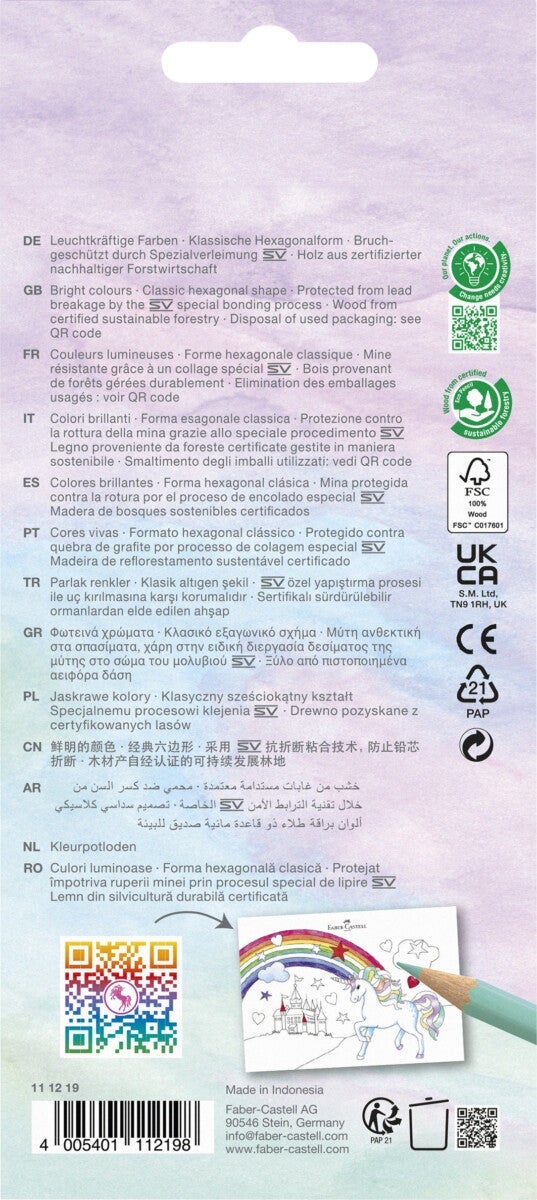 Fargeblyant Enhjørning 10+3 Stk