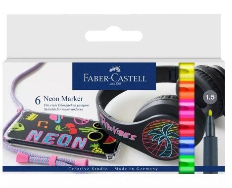 Tegnesett Faber Neon 6stk