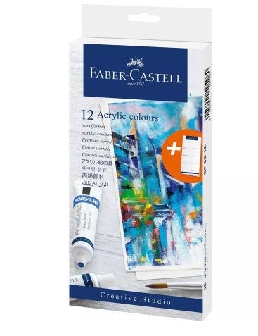 Malesett Faber Acryl Tube 12 Farger