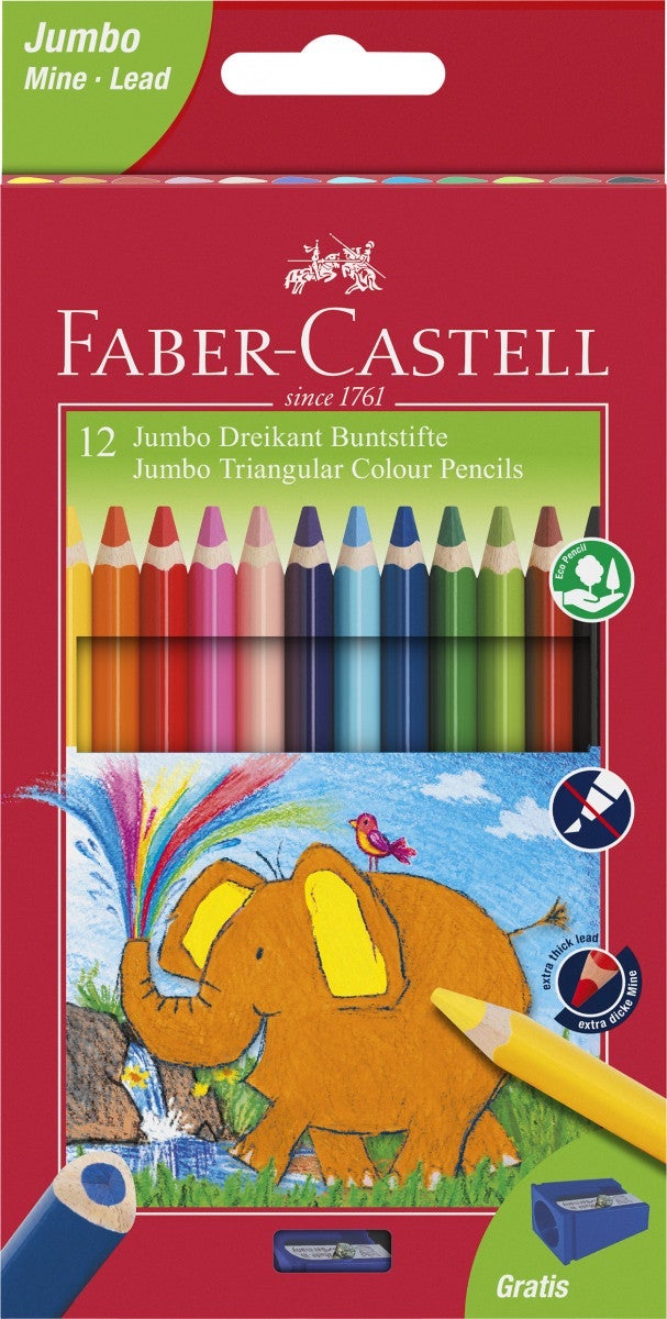 Fargeblyant Faber Jumbo 12 Pk