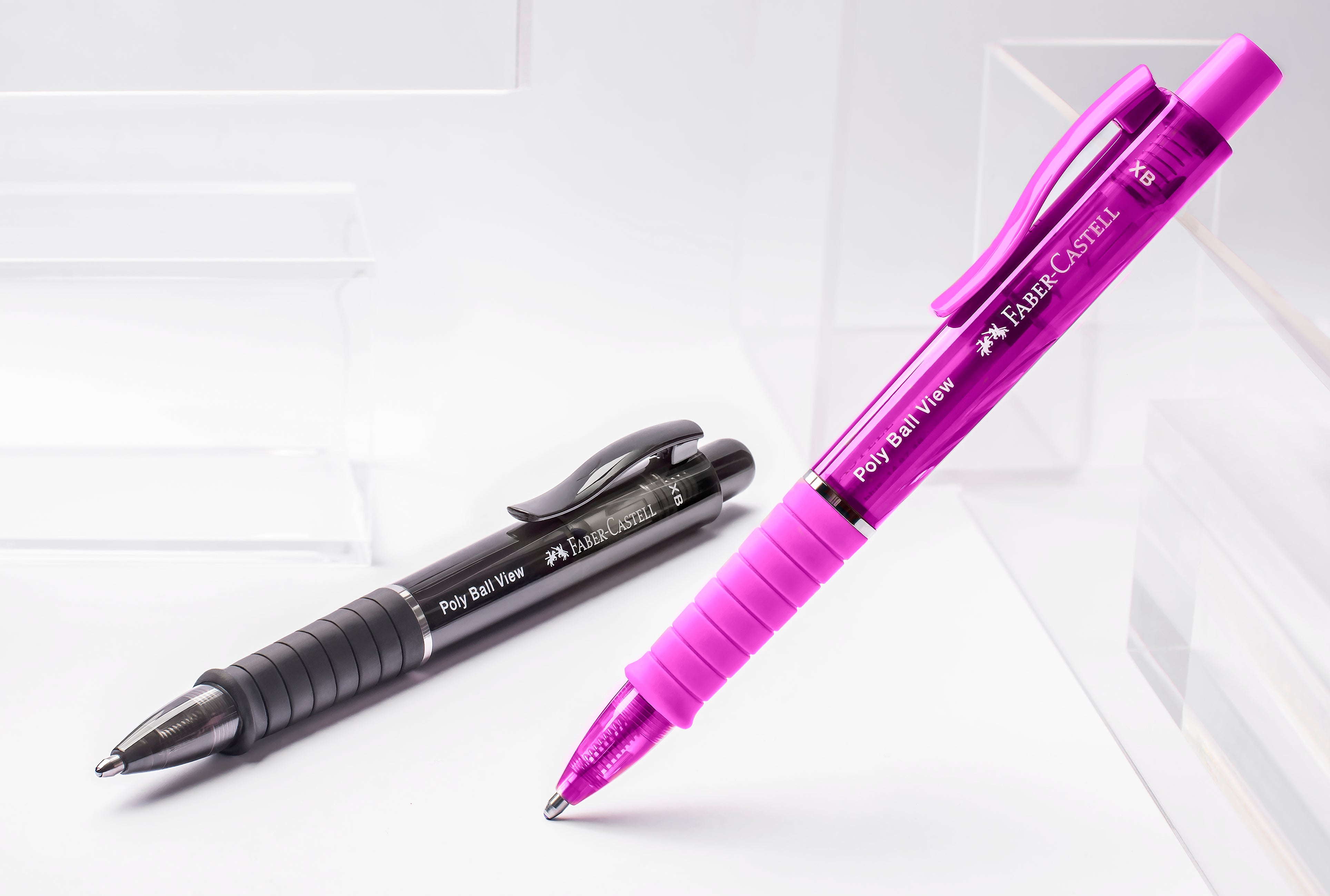 Kulepenn Faber Poly Ball XB View Dyp Rosa