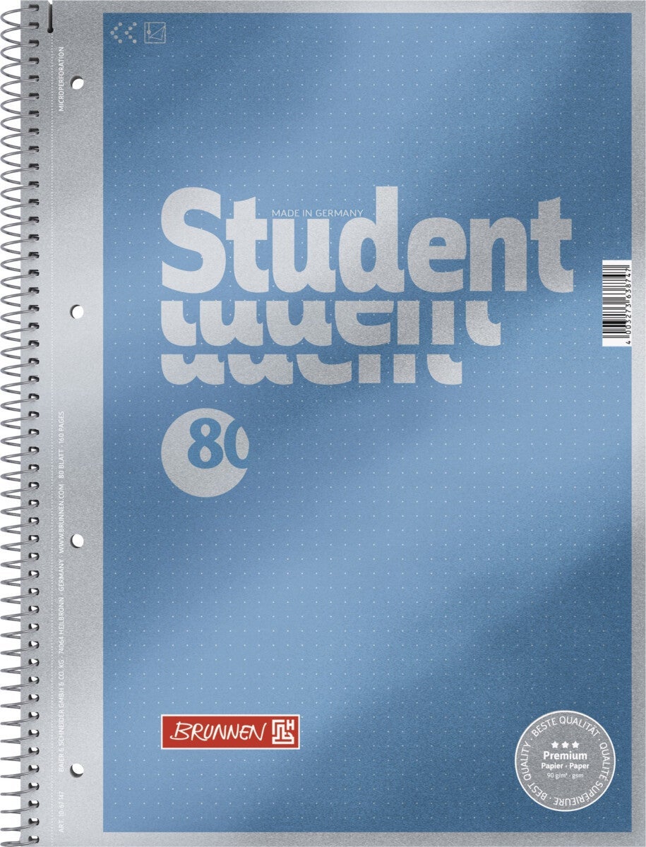 Spiralhefte Brunnen A4 90g 80 bl Dots