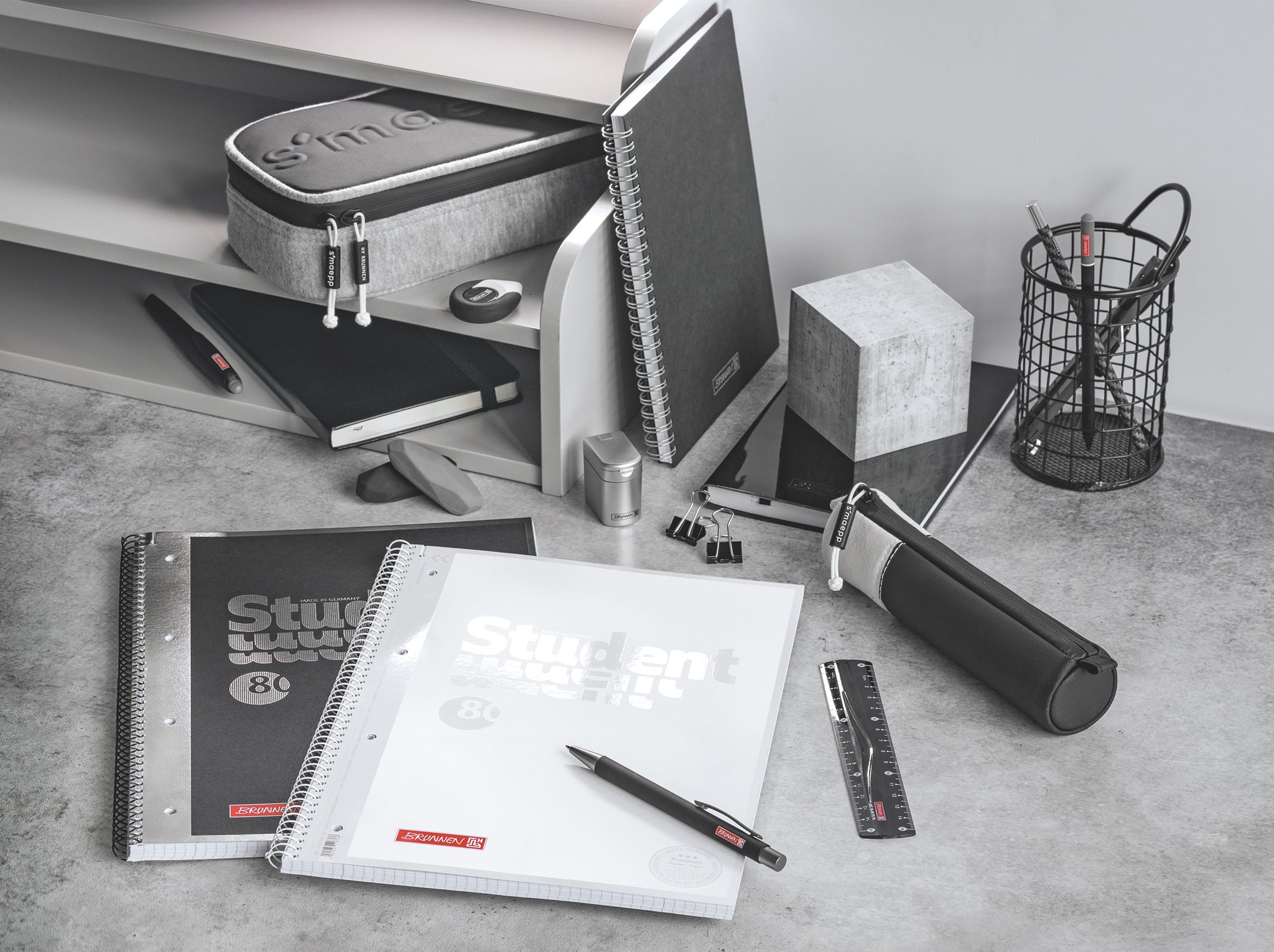 Spiralhefte Brunnen A4 90g 80 Blad Ruter Hardwired