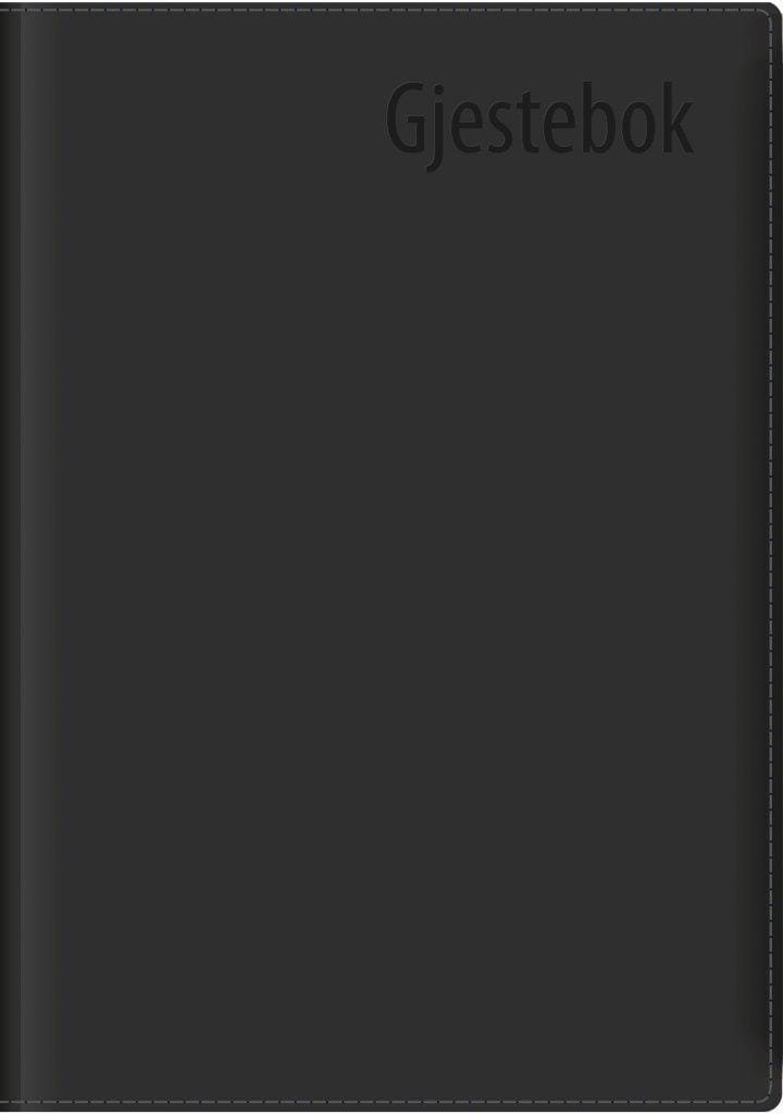 Gjestebok A4 Imitert Skinn Nøytral Sort