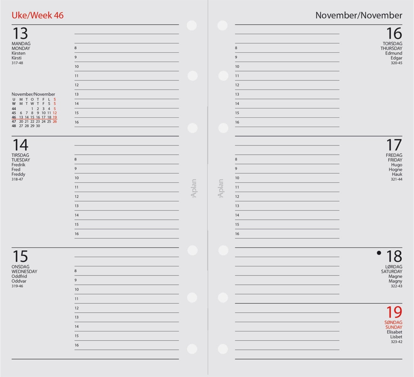 Aplan Student 24/25 A6 Uke årssett