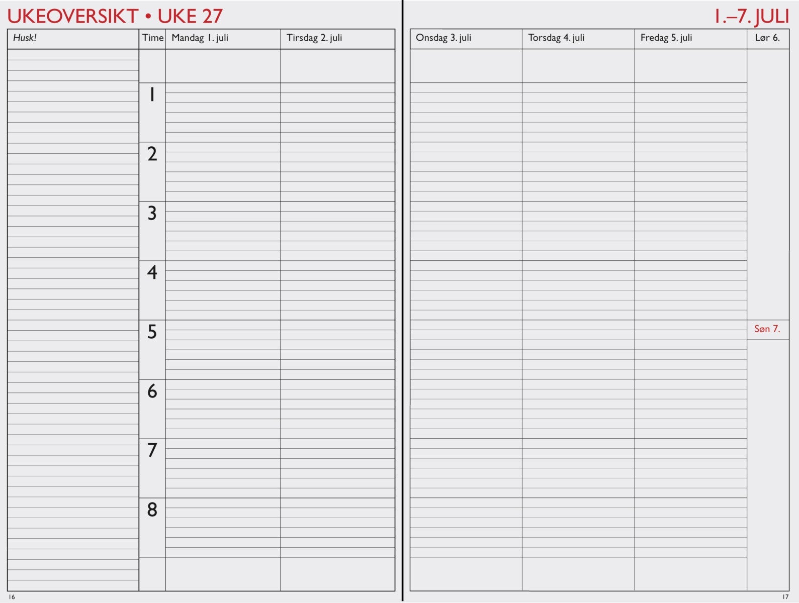 7.Sans kalender 24/25 Læreren Grunnskolen innb. A5