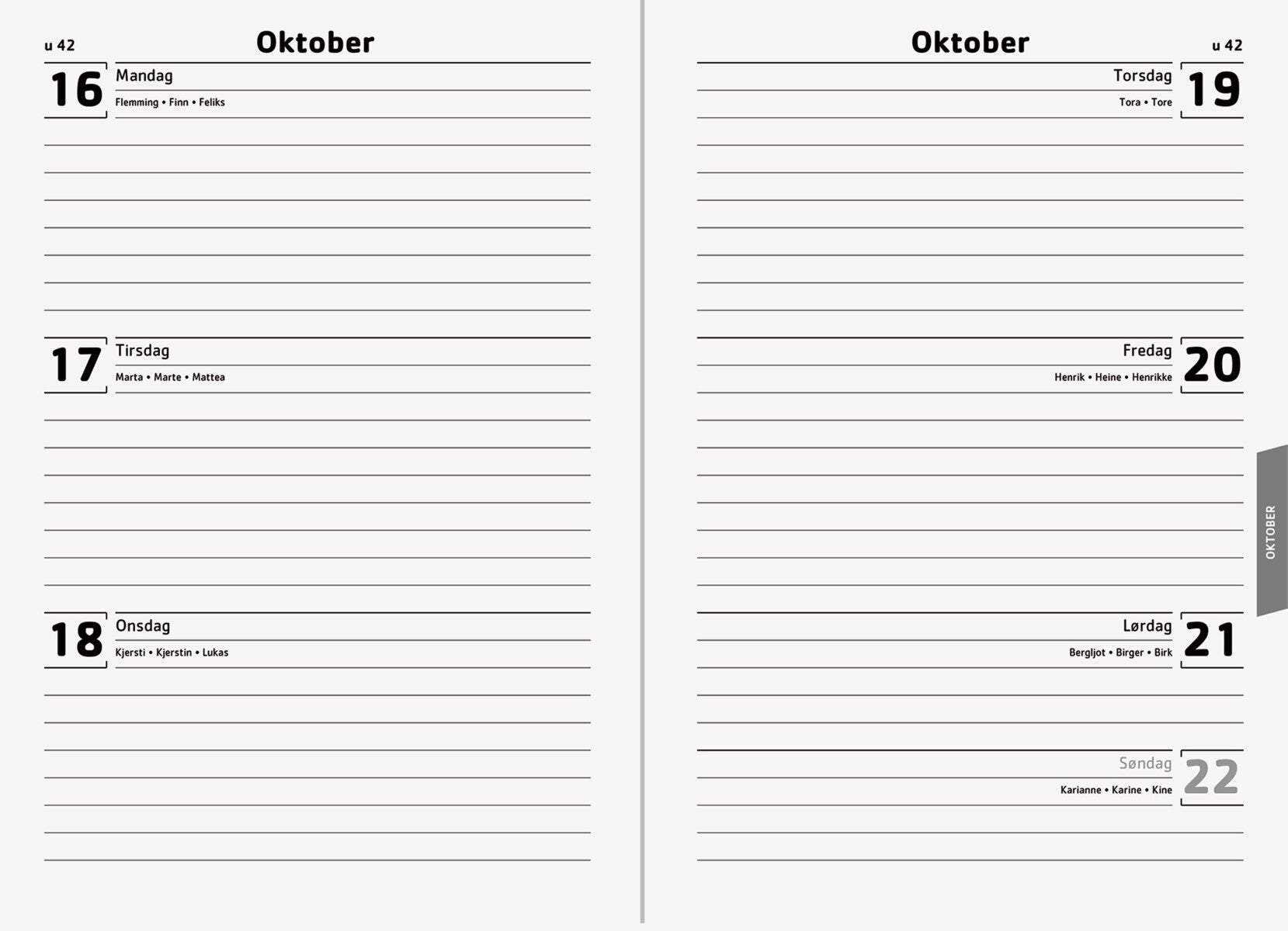 Ukeplan 24/25 Outer Space A5 18M