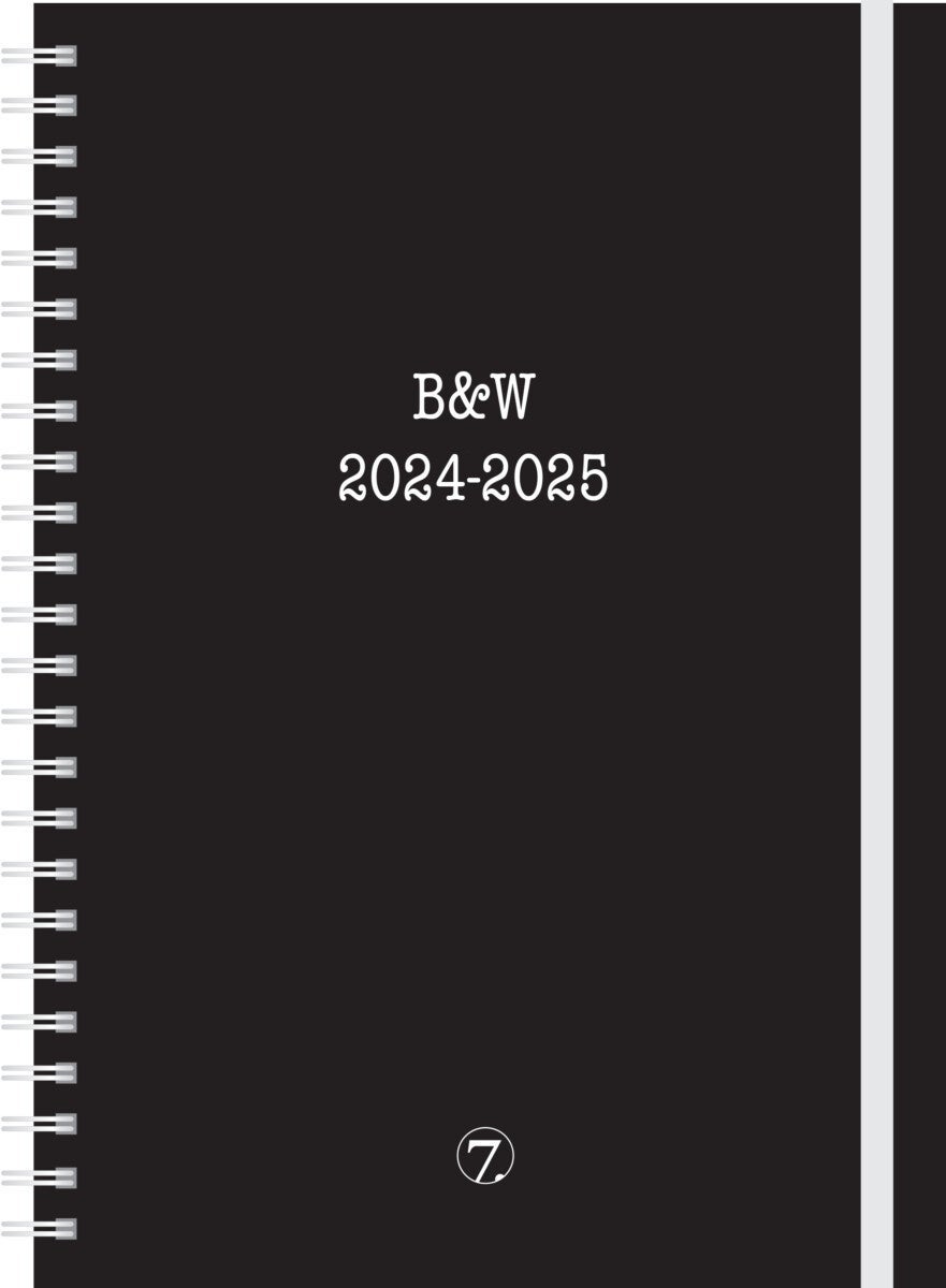 7.Sans kalender 24/25 Planner B&W A5