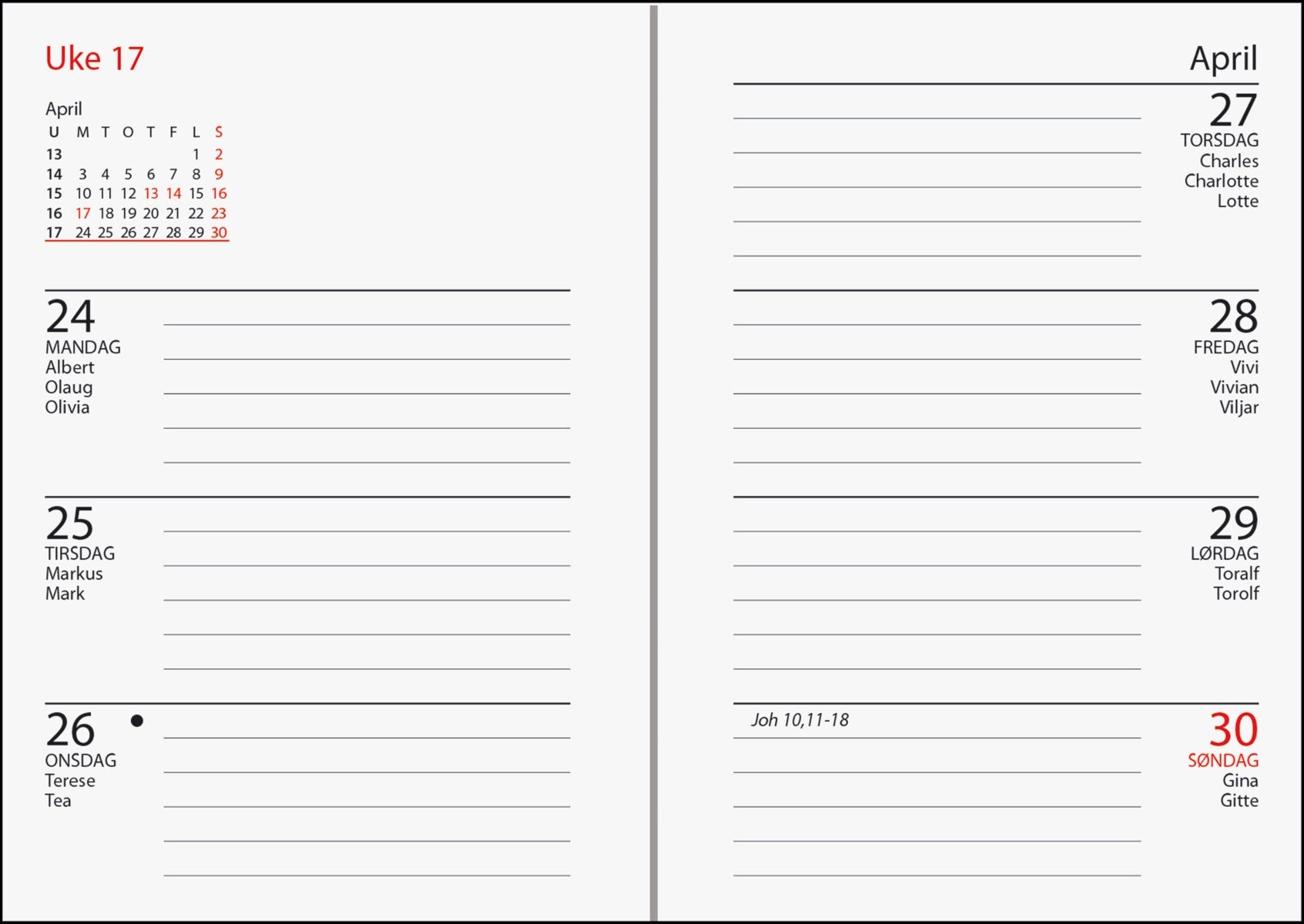 Kalender 2025 7.Sans Primo Kartong, Grå