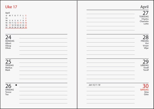 Kalender 2025 7.Sans Primo Kartong, Grå