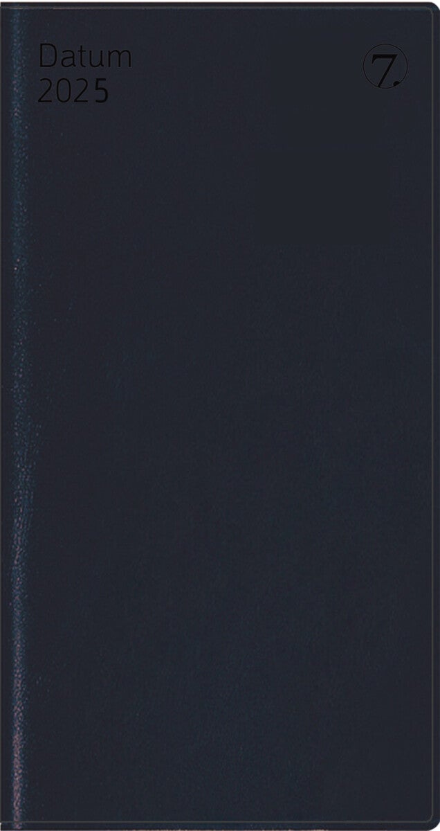 Kalender 2025 7.Sans Datum, Imitert Skinn Sort