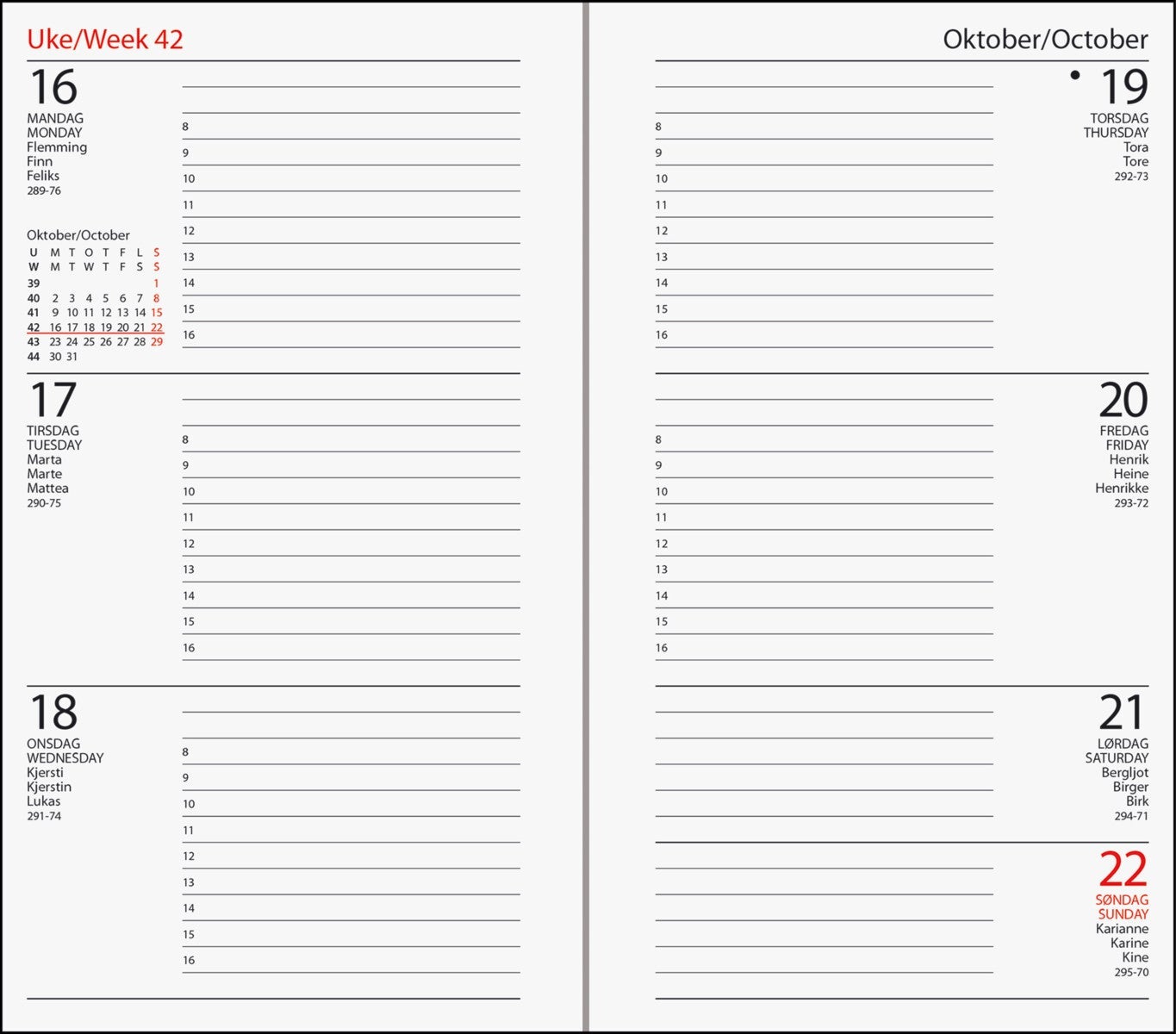 Kalender 2025 7.Sans Datum Natur Kartong, Brun