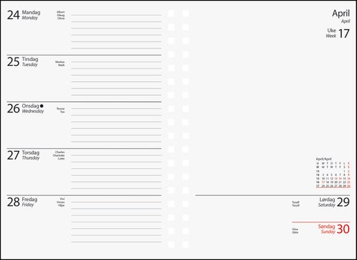 Kalender 2025 7.Sans Futurum Imitert Skinn Sort