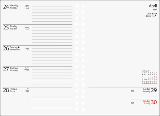 Kalender 2025 7.Sans Futurum Trend, Imitert Skinn