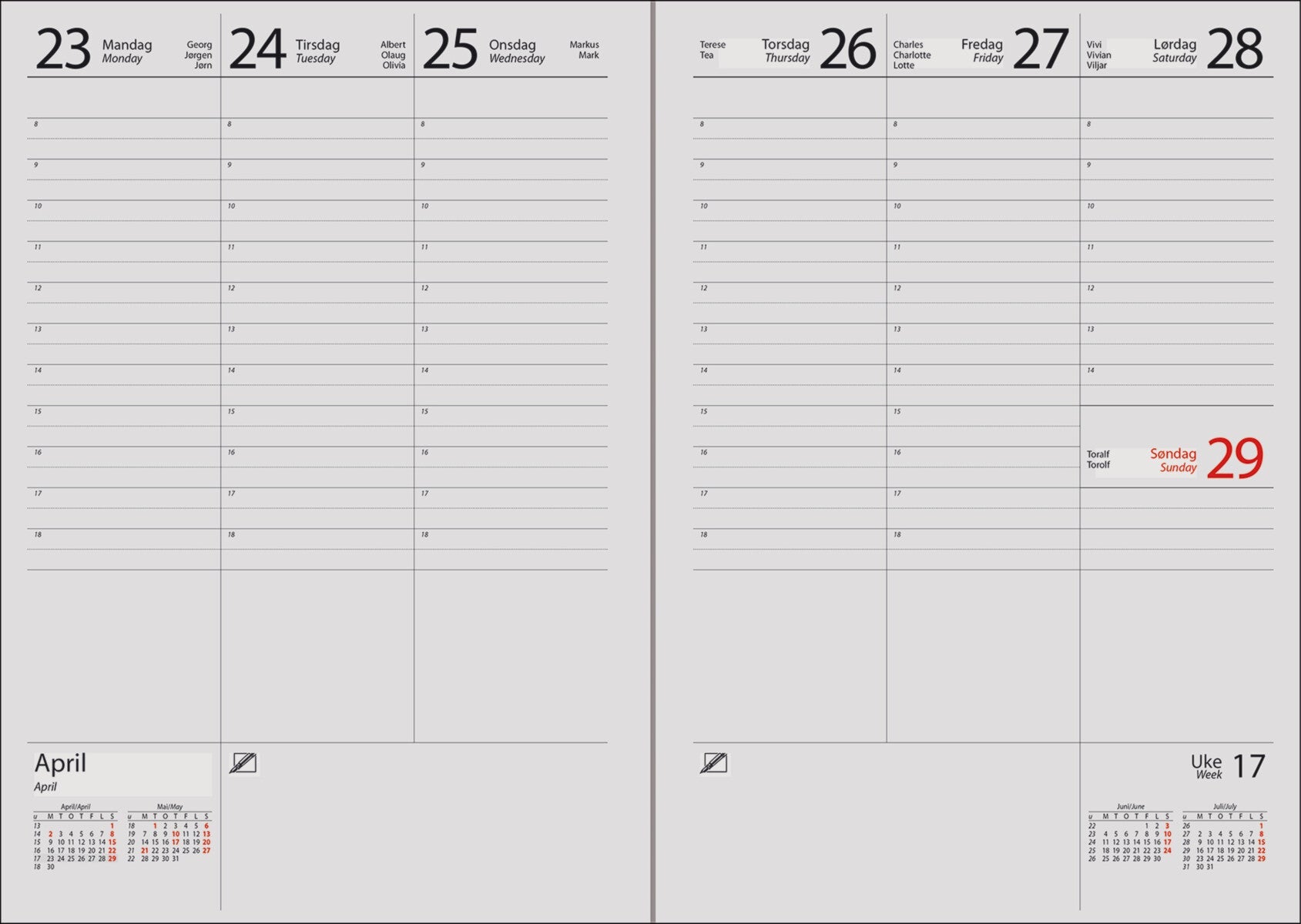 Kalender 2025 7.Sans Novum Innbundet Brun