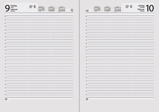 Kalender 2025 7.Sans Natt Og Dag Innbundet Sort