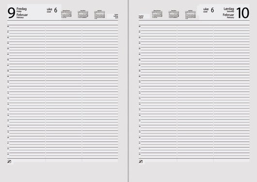 Kalender 2025 7.Sans Natt Og Dag Spiralisert Sort