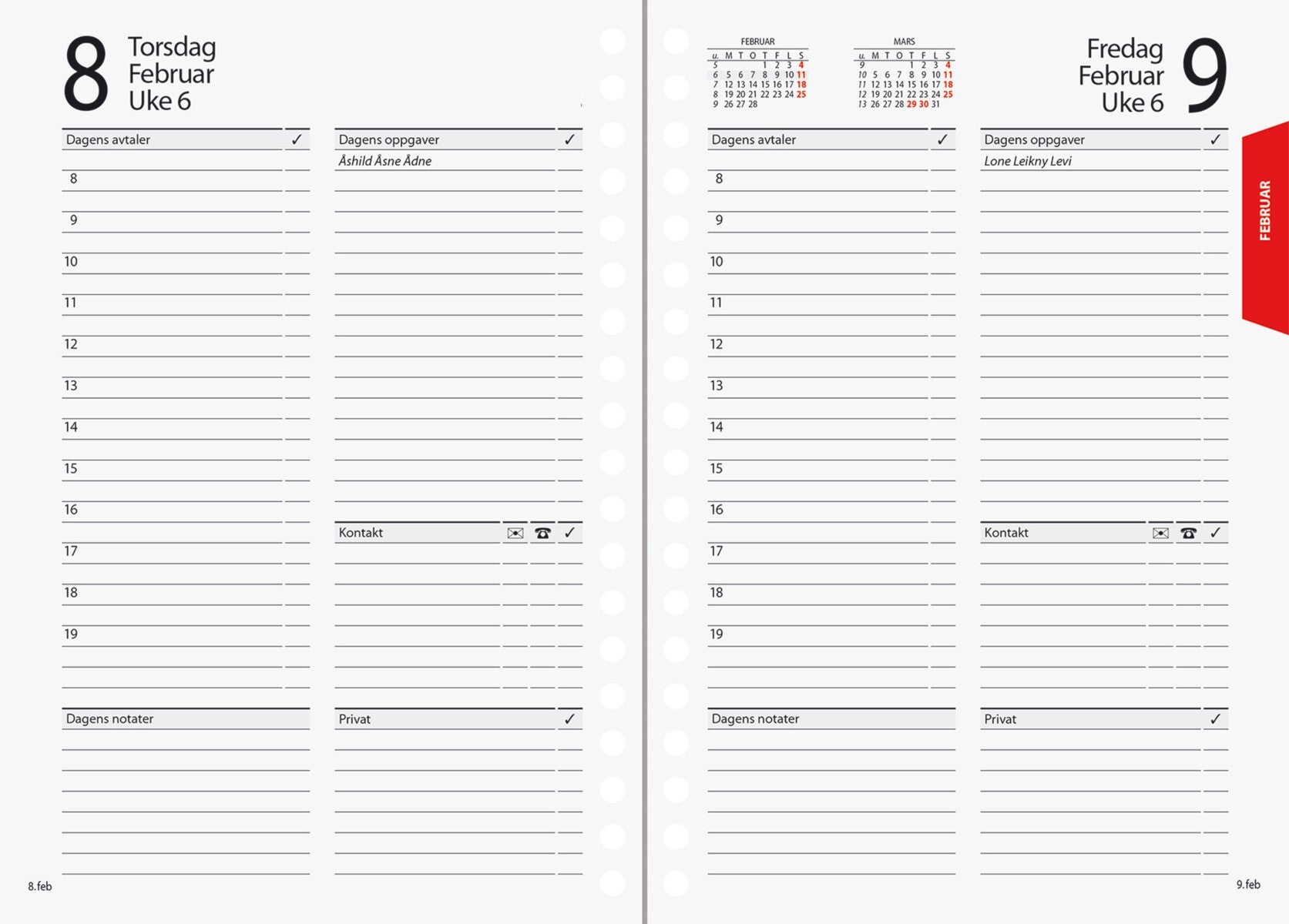 Kalender 2025 7.Sans Dagkalender Innbundet Brun
