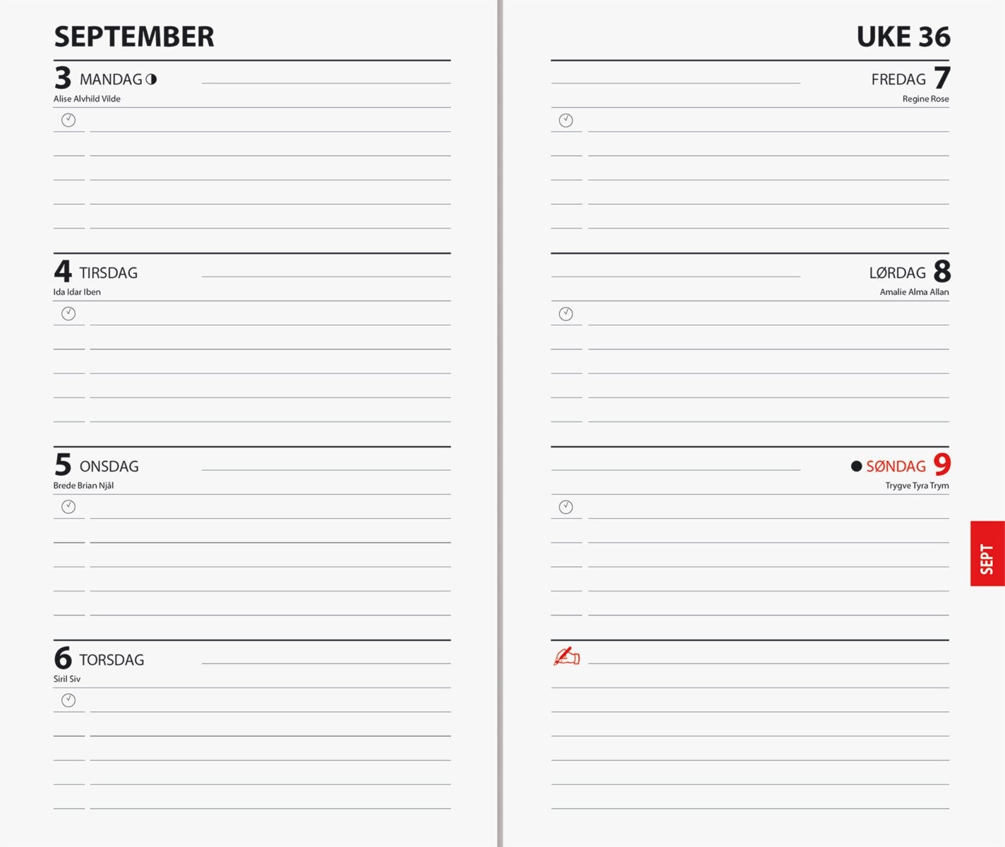 Kalender 2025 7.Sans Spiralplanlegger Grå