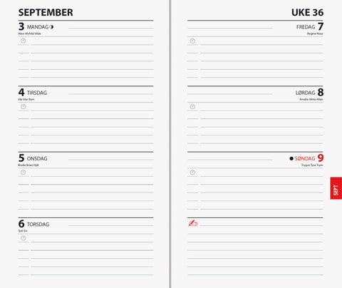 Kalender 2025 7.Sans Spiralplanlegger Grå