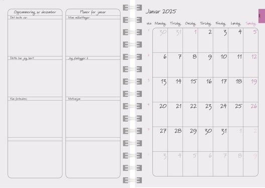 Kalender 2025 7.Sans Feel Good, Spiralisert