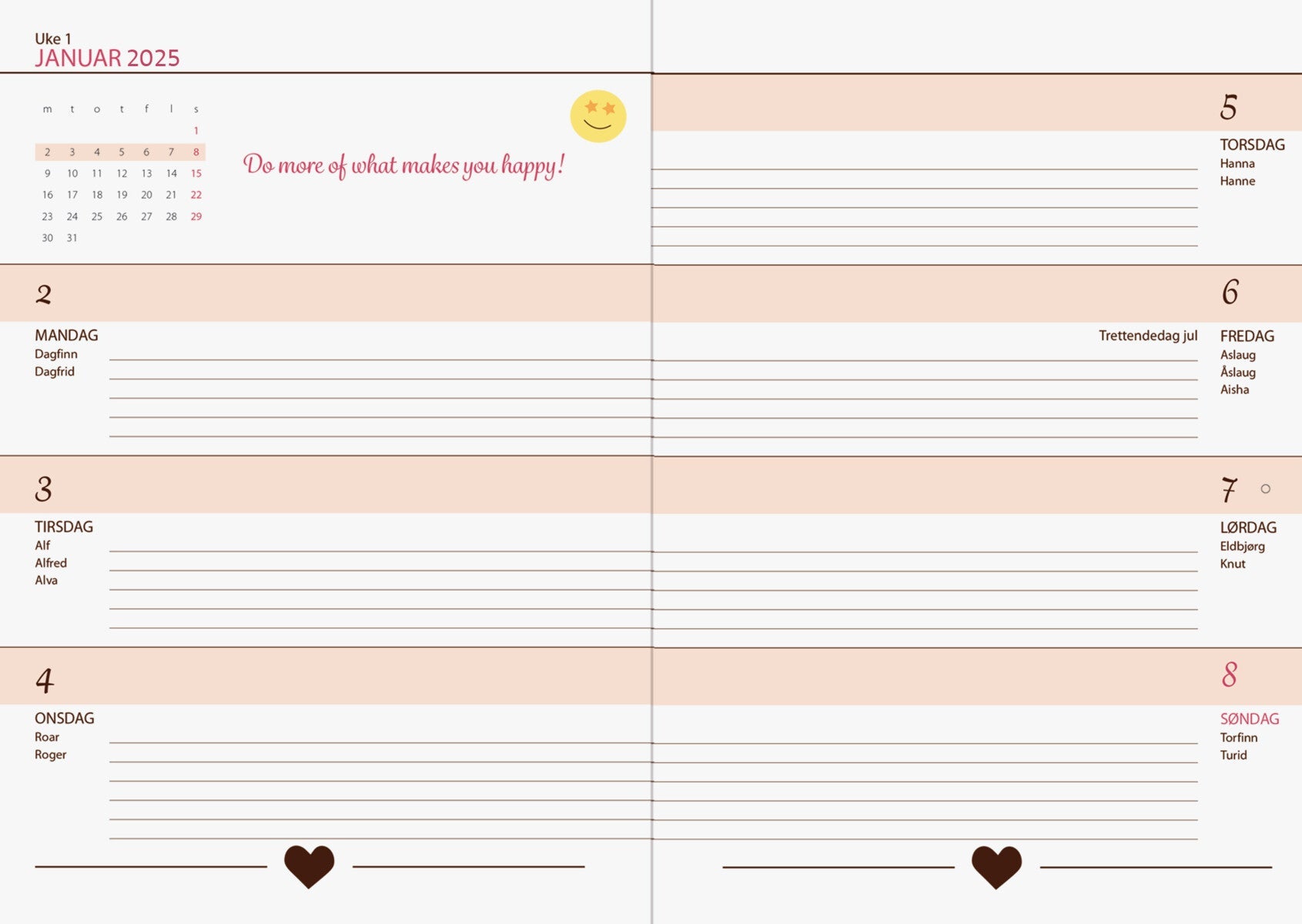 Kalender 2025 7.Sans Det Søte Liv Kristine Ilstad