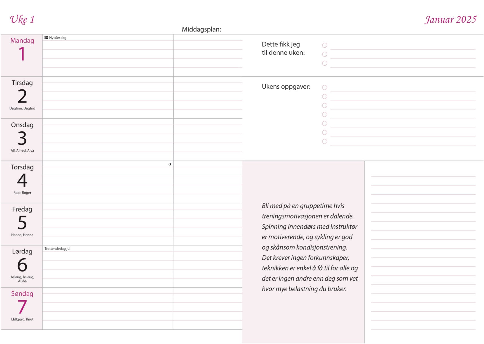 Kalender 2025 7.Sans Livsstilskalender