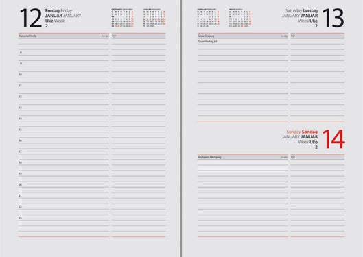 Kalender 2025 7.Sans Dagbok A5, Spiralisert