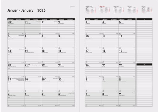 Kalender 2025 7.Sans Timecenter A5 Mnd
