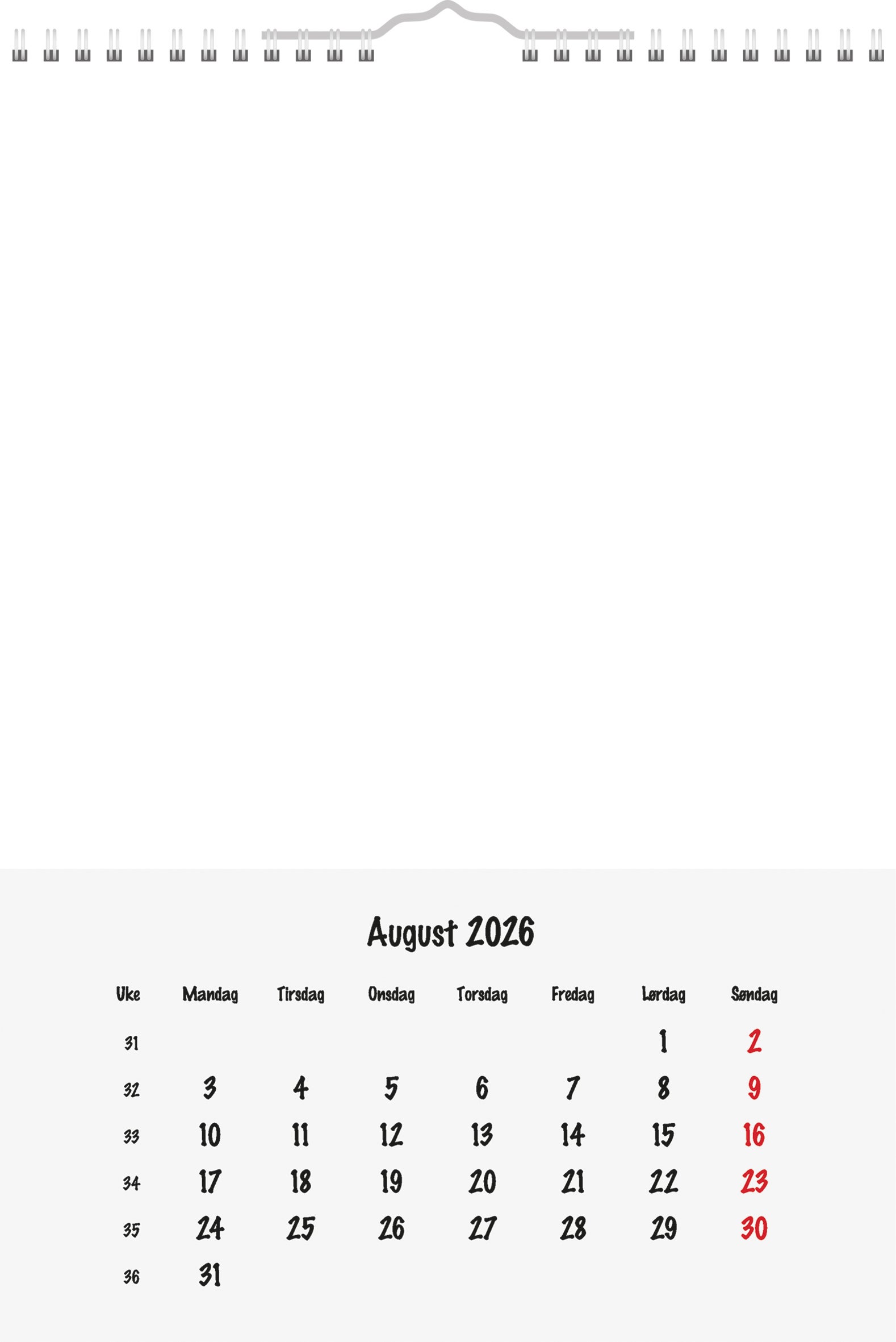 Kalender 2026 Gjør Det Selv