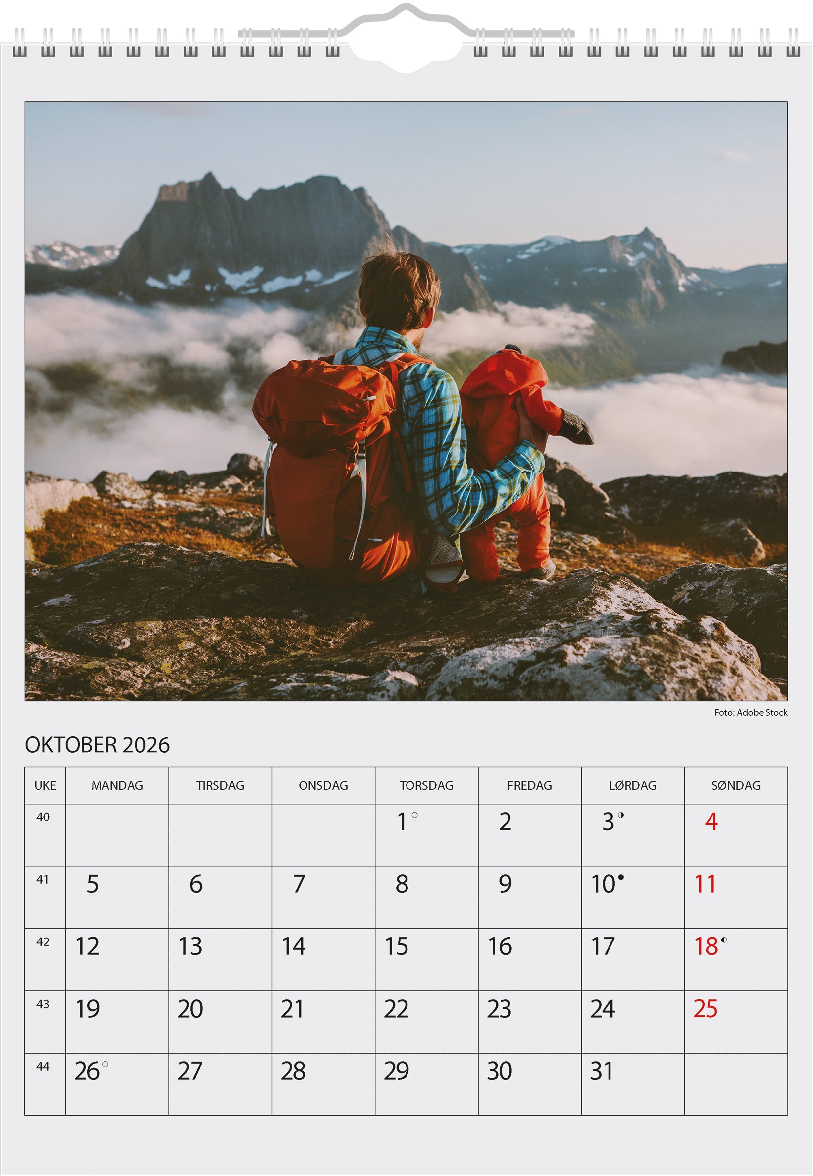 Kalender 2026 Familiekalenderen