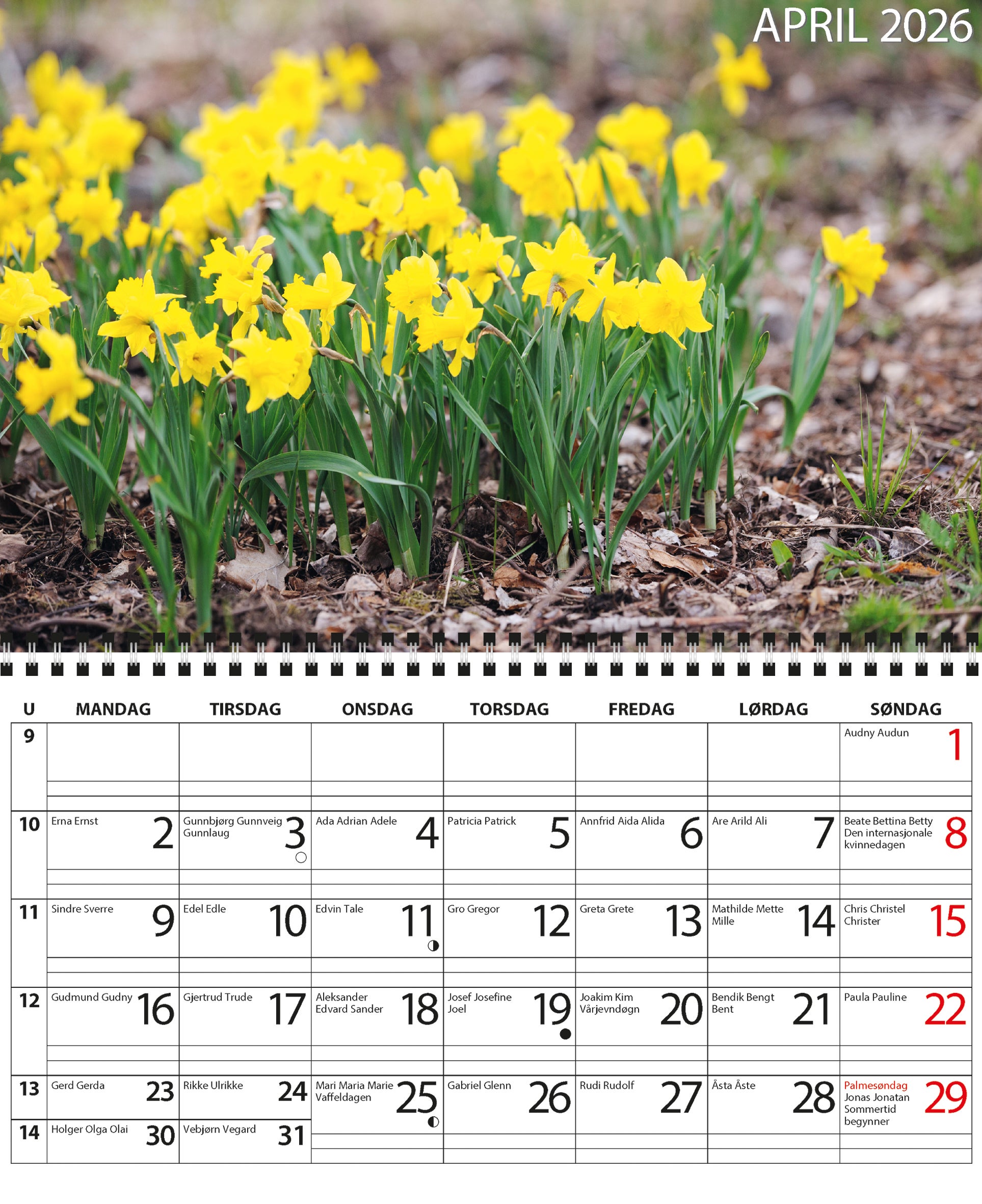 Kalender 2026 Ordensansen