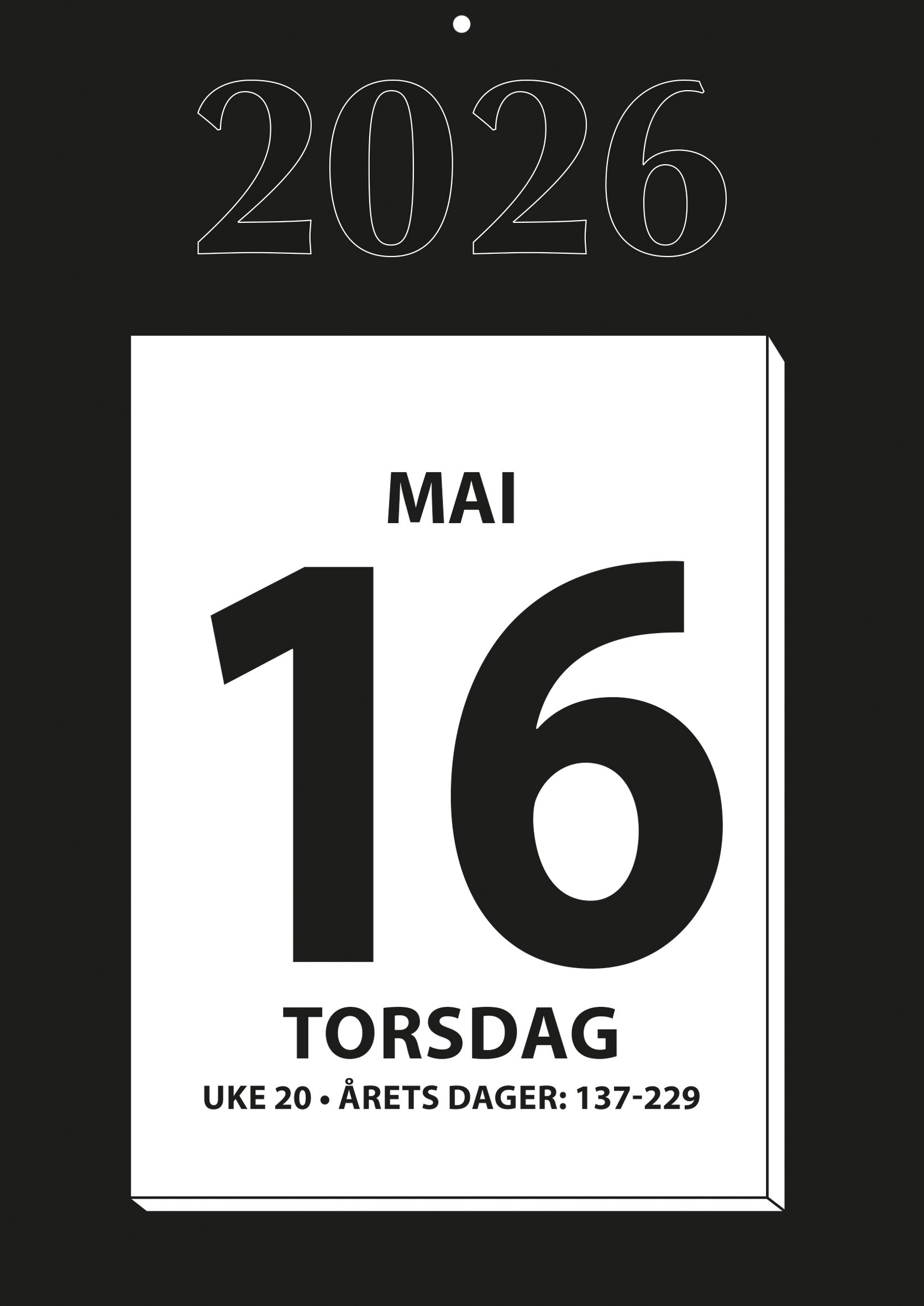 Kalender 2026 7.Sans Kjempekalender