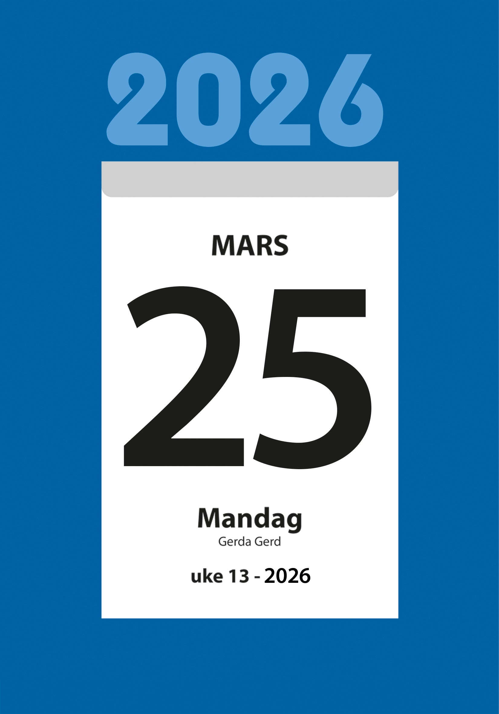 Kalender 2026 7.Sans Liten Kjempekalender