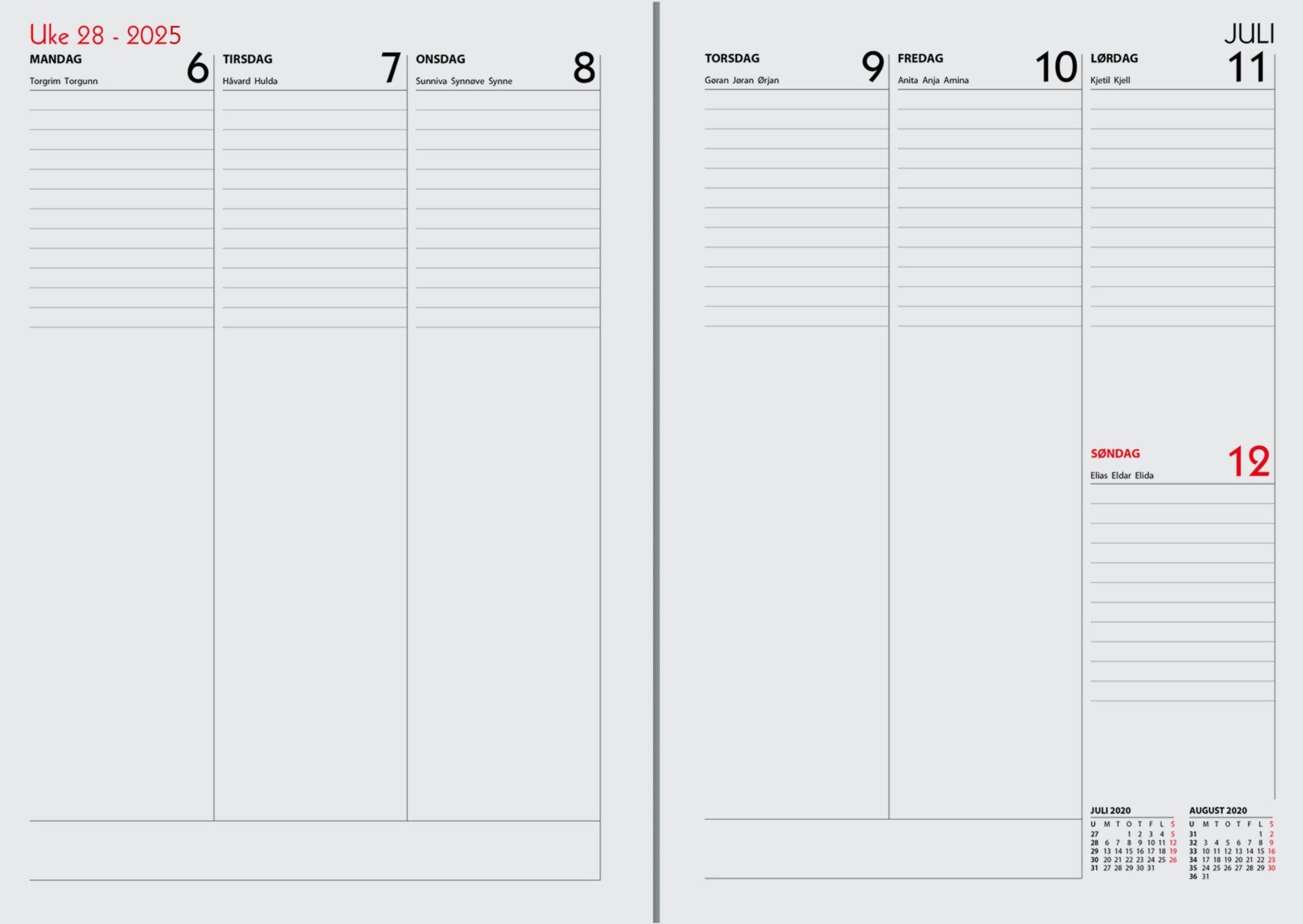 7.sans Kalender 25/26 Studieåret Midi