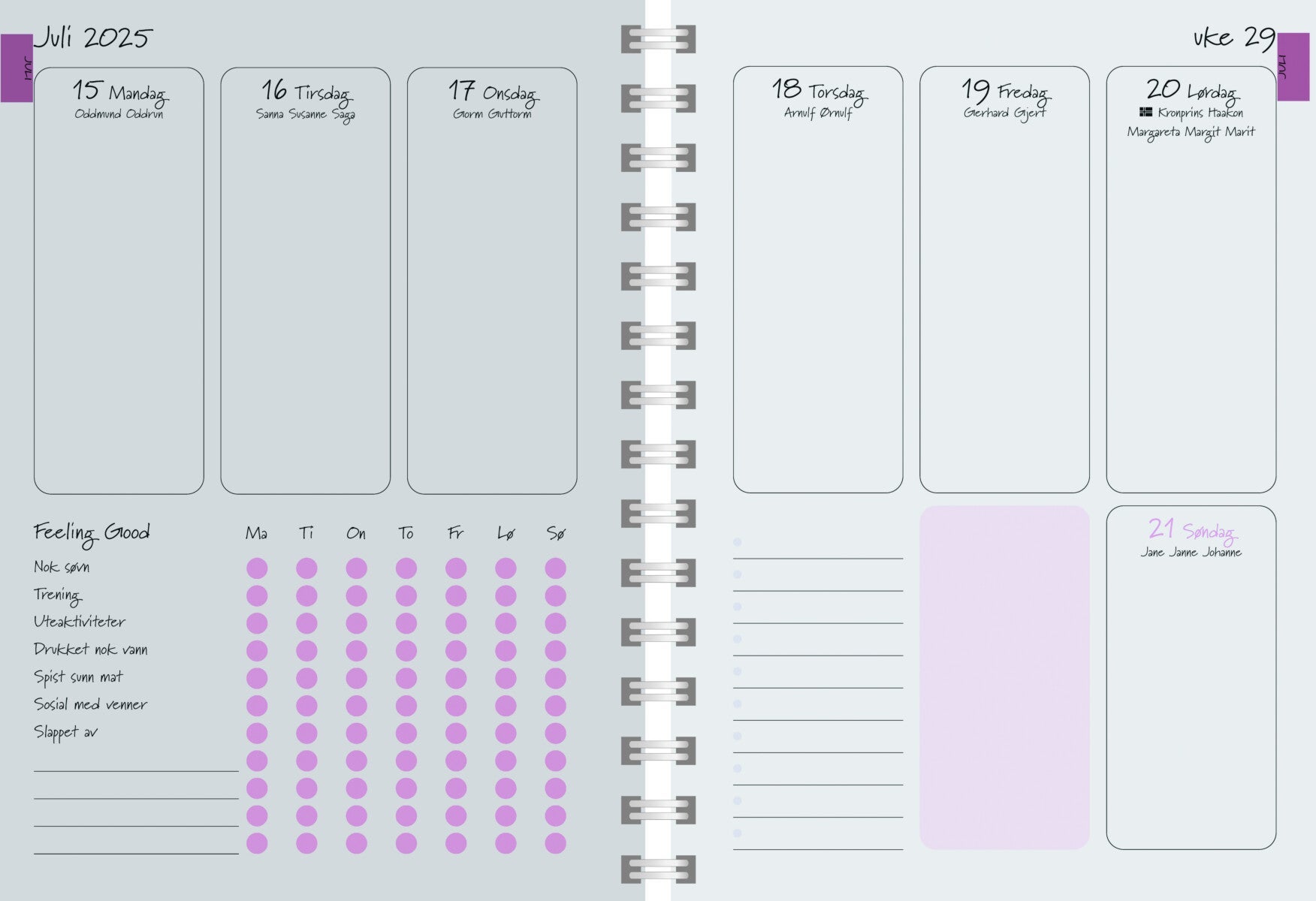 7.sans Kalender 25/26 Feel Good Student