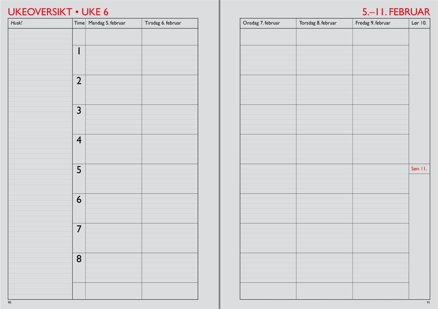 7.sans Kalender 25/26 Lærer Grskole Spiral