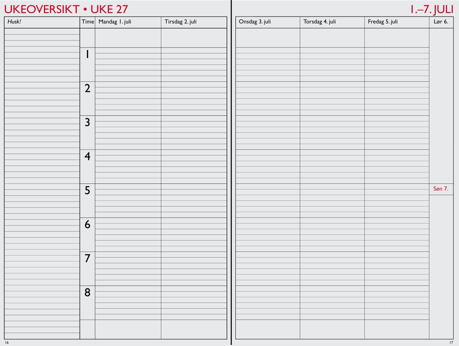 7.sans Kalender 25/26 Lærer Grskole Innb. A5