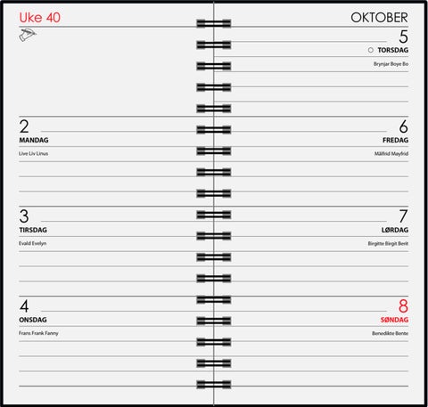 7.sans Kalender 25/26 Studium Kartong Spiralisert