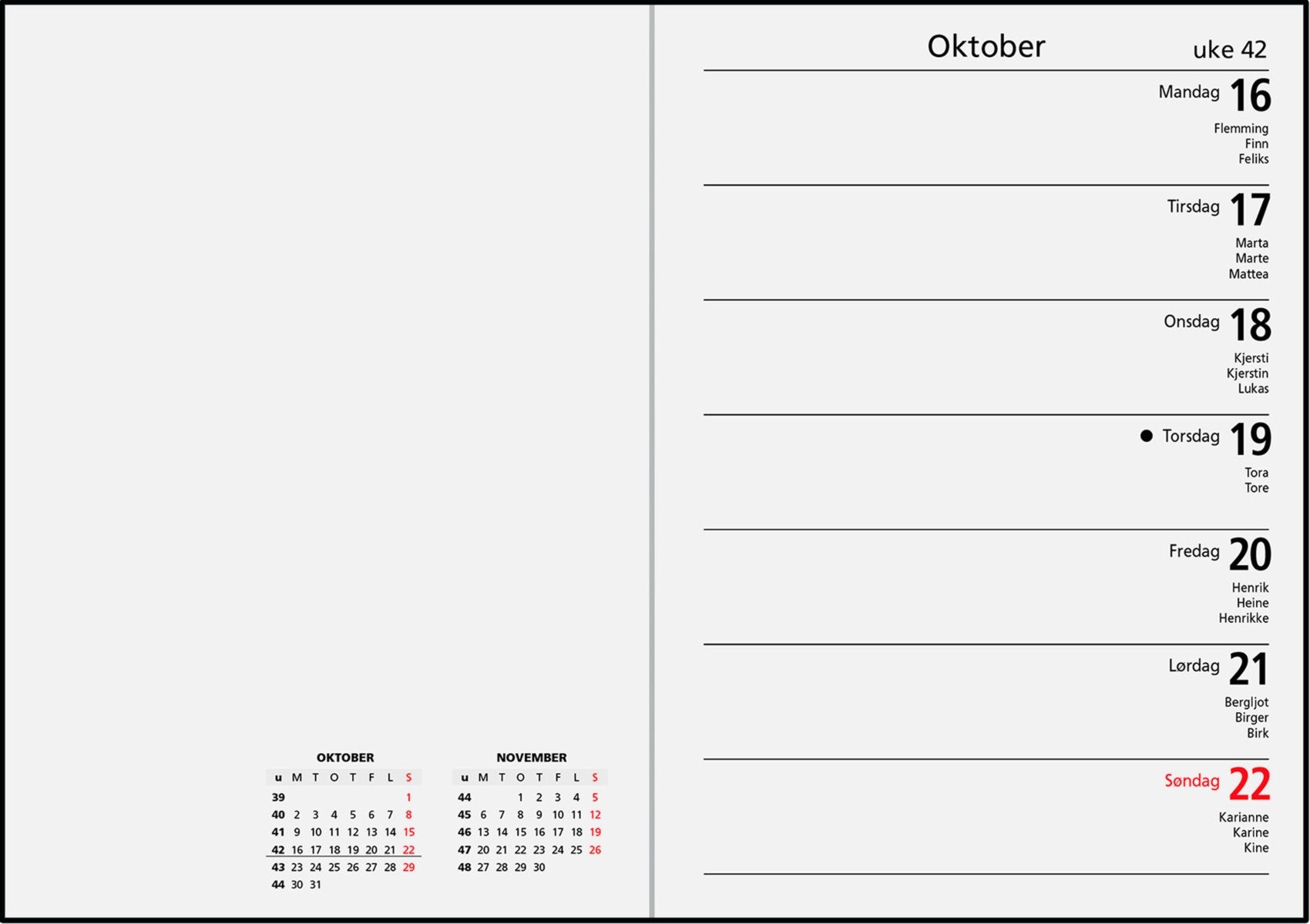 7.sans Kalender 25/26 Studieplan Innbundet Sand A6