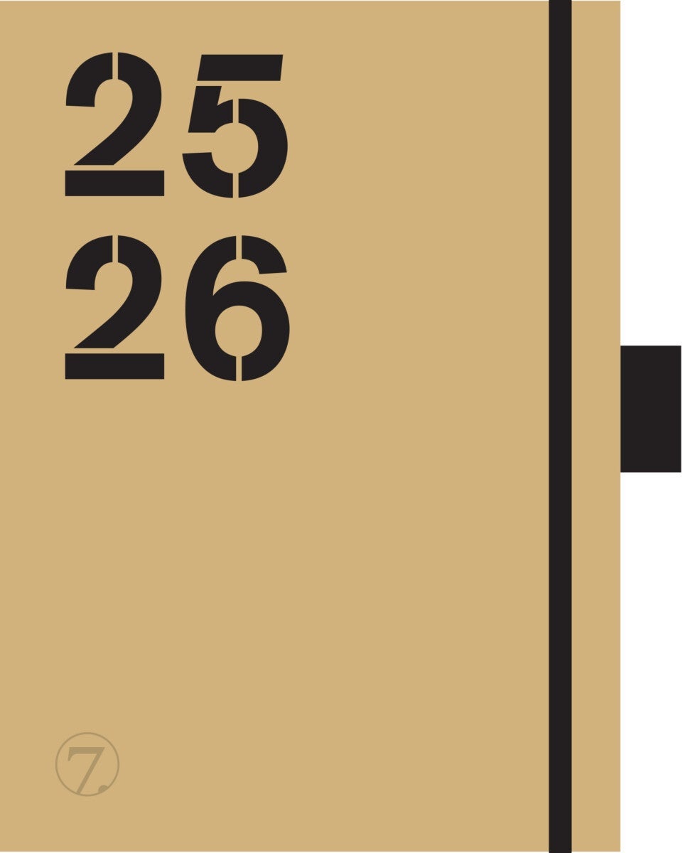 7.sans Kalender 25/26 Studieplan Innbundet Sand A6