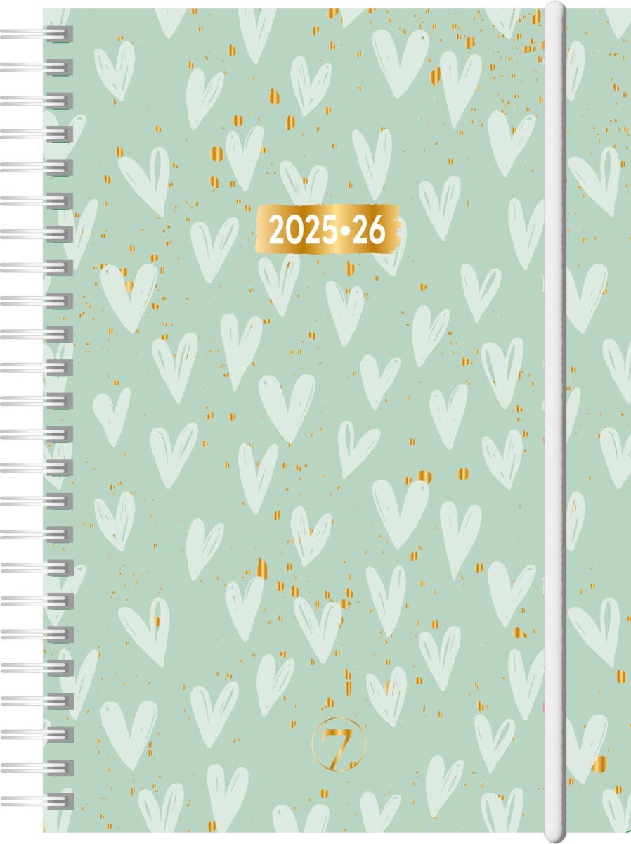 7.sans Ukeplan 25/26 Hearts A5